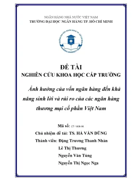 Tác động của nguồn vốn ngân hàng đến lợi nhuận và rủi ro 