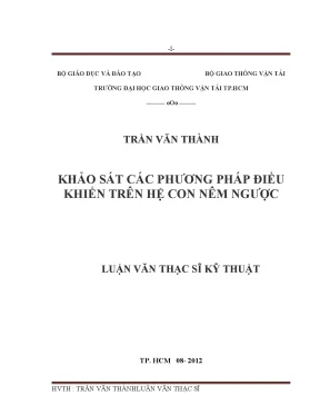 Khảo sát phương pháp điều khiển hệ con nêm ngược