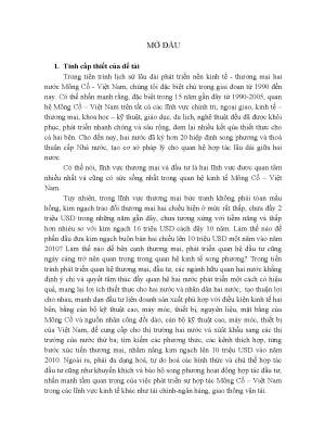 Quan hệ kinh tế thương mại Việt Nam - Mông Cổ: Thực