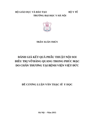 Kết quả phẫu thuật nội soi điều trị vỡ bàng quang trong 