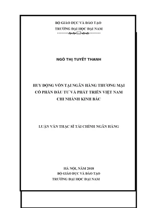 Huy động vốn tại ngân hàng thương mại cổ phần đầu tư và 