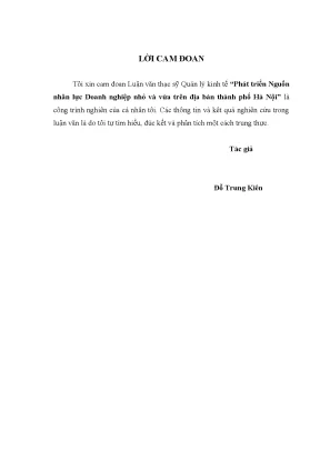 Phát triển nguồn nhân lực cho doanh nghiệp nhỏ và vừa