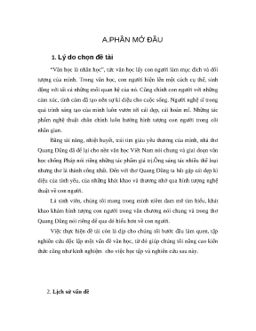 Hình Tượng Con Người Trong Thơ Quang Dũng