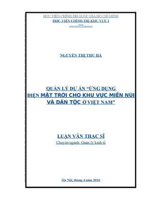 Ứng dụng Năng lượng Mặt Trời cho Miền Núi Việt Nam: Giải