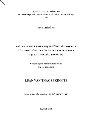 Phân tích thị trường gas Petrolimex tại Bắc Trung Bộ: 