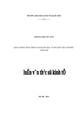 Phát triển Ngành Đo Đạc & Bản Đồ Việt Nam đến Năm 2020: