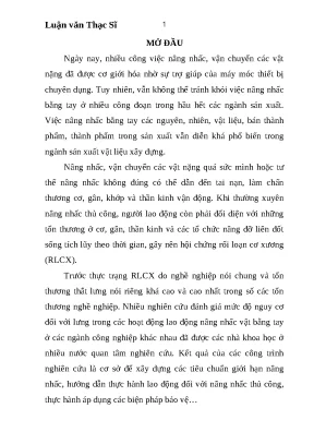 Đánh giá vận động cơ lưng và cột sống khi nâng vật nặng