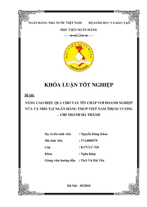 Phân tích Hiệu quả Cho vay Tín chấp cho Doanh nghiệp vừa 