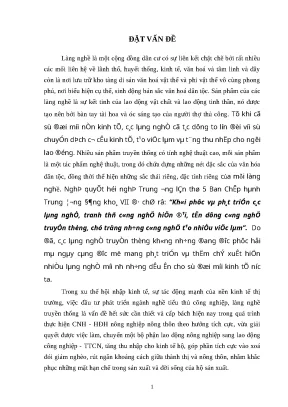 Phát triển làng nghề đúc đồng Tống Xá, Yên Xá, Nam Định: