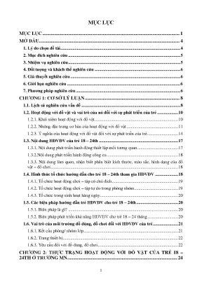 Phát triển Khả năng Hoạt động với Đồ vật cho Trẻ 18-24 