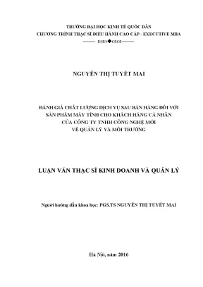 Đánh giá chất lượng dịch vụ sau bán hàng máy tính: 