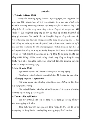 Tính Toán Tải Trọng Động Do Gió và Động Đất trên Nhà Cao 