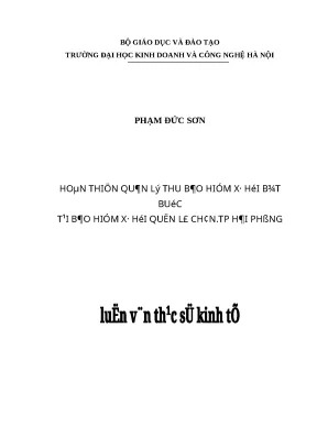 Quản lý Thu Bảo hiểm Xã hội Bắt buộc tại Bảo hiểm Xã hội