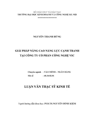 Nâng Cao Năng Lực Cạnh Tranh Cho VIC: Giải Pháp Từ Luận 
