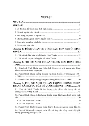 Vai trò của phụ nữ Ninh Thuận trong Kháng chiến chống Mỹ 