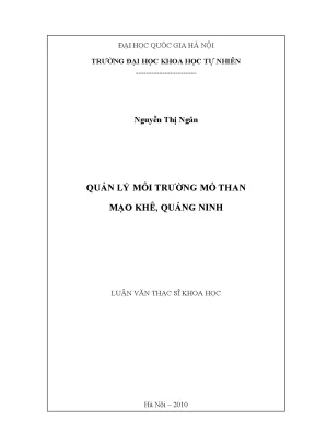 Quản lý môi trường mỏ than Mạo Khê: Thách thức và giải pháp