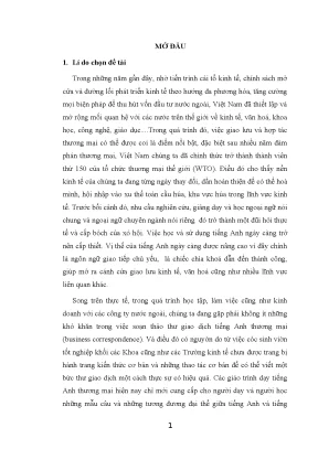 Phân tích Kiểu Câu Ngôi Xưng Hô trong Thư Từ Giao Dịch 