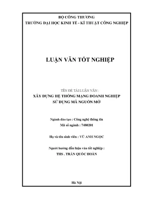 Xây dựng Hệ thống Mạng Doanh Nghiệp với Mã Nguồn Mở: 