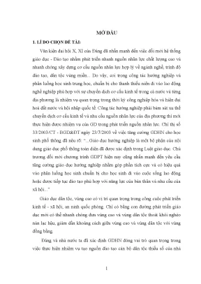 Quản lý giáo dục hướng nghiệp tại trường THPT Mường