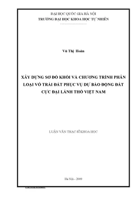 Dự báo động đất cực đại Việt Nam: Sơ đồ khối và phân 