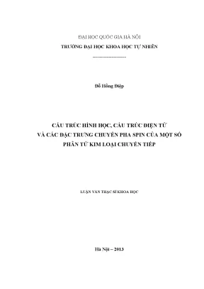 Phân tích cấu trúc điện tử và chuyển pha spin trong phân 