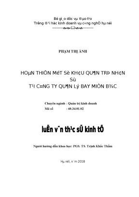 Cải thiện quản trị nhân sự tại công ty quản lý bay miền Bắc