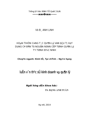 Cải thiện quản lý vốn đầu tư xây dựng tại Bắc Ninh