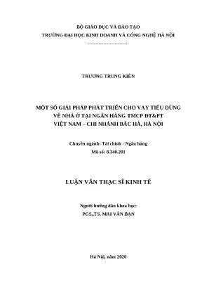 Phát triển cho vay tiêu dùng nhà ở tại ngân hàng TMCP