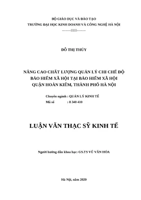Quản lý Chế độ Bảo hiểm Xã hội tại Bảo hiểm Xã hội Quận