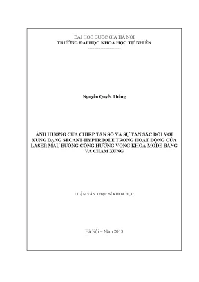 Tác động của chirp tần số và tán sắc lên xung secant 