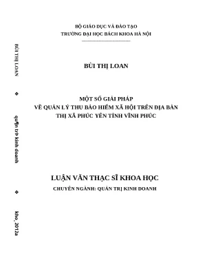 Giải pháp Quản lý Thu Bảo hiểm Xã hội tại Thị xã Phúc 