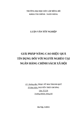 Nâng cao hiệu quả tín dụng cho người nghèo: Giải pháp từ 