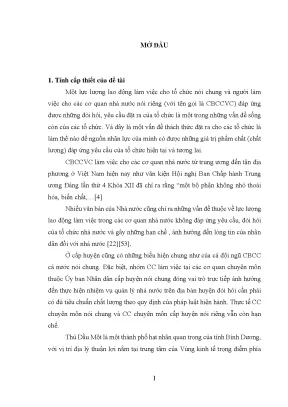 Chất lượng công chức cơ quan chuyên môn TP. Thủ Dầu Một: 