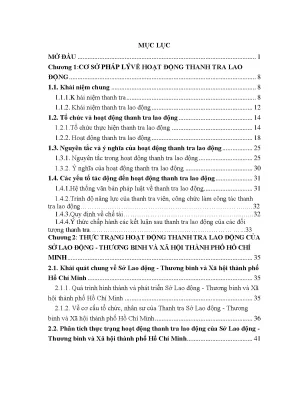Hoạt động Thanh tra Lao động tại Sở LĐTB&XH TP.HCM: Phân