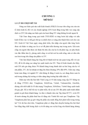 Yếu tố ảnh hưởng lựa chọn Vinaphone tại Vĩnh Long: Phân