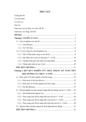 Phát triển kỹ năng tiền học đường cho trẻ 5-6 tuổi: 