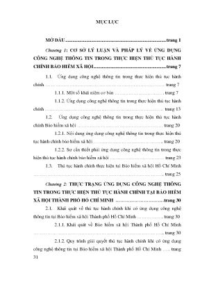 Ứng dụng Công nghệ Thông tin trong Thủ tục Hành chính 