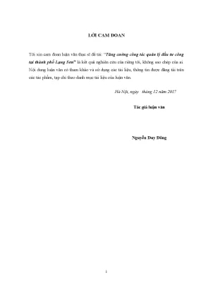 Tăng cường quản lý đầu tư công tại Lạng Sơn