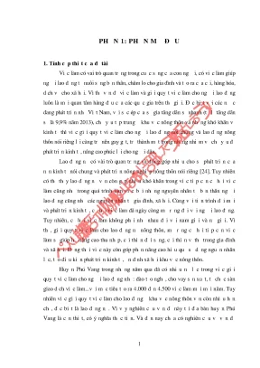 Cơ hội việc làm cho phụ nữ nông thôn huyện Phú Vang, 