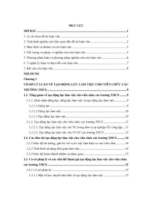 Nâng cao động lực làm việc cho giáo viên THCS Quận 1, TP.HCM
