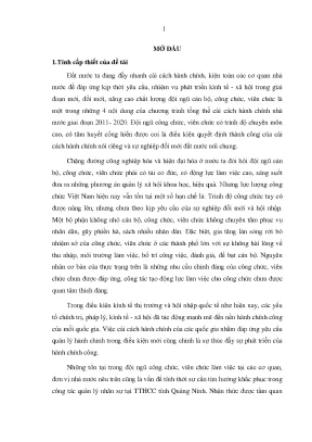 Nâng cao động lực làm việc cho cán bộ nhân viên tại 