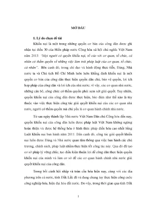 Giải quyết khiếu nại hành chính tại Đắk Lắk: Phân tích