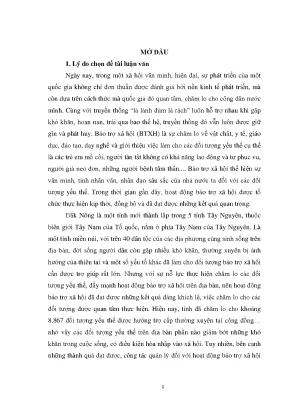 Quản lý nhà nước về bảo trợ xã hội tại Đắk Nông