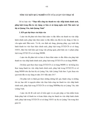 Nghiên cứu công tác thanh tra đầu tư xây dựng sử dụng