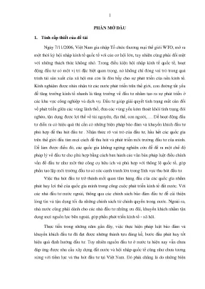 Bảo đảm và Khuyến khích Đầu tư theo Luật Đầu tư: Hướng