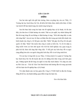 Chiến lược kinh doanh cho công ty TNHH Thiết bị Dầu khí