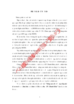 Nâng cao chất lượng kiểm tra hồ sơ khai thuế tại bàn -