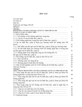 Đề án 165: Bồi Dưỡng Cán Bộ Lãnh Đạo Quản Lý Ngắn Hạn và 
