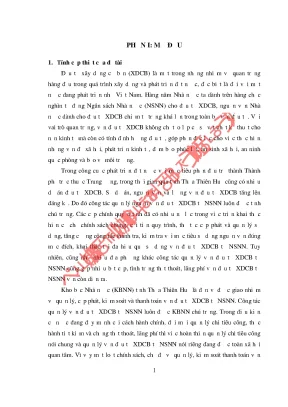 Quản lý vốn đầu tư xây dựng từ ngân sách nhà nước tại 