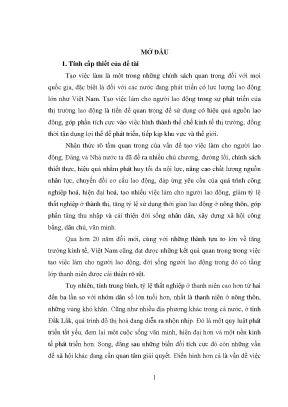 Giải pháp tạo việc làm cho người lao động tại Đắk Lắk